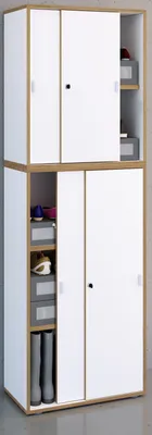 Produktbild von VCM Holz Büroschrank Ordner Aktenschrank Büromöbel Schrank Salia 5-fach Breite 60 cm Schiebetüren