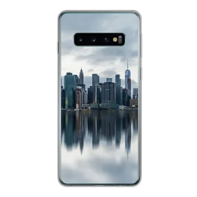 Produktbild von MuchoWow® Handyhülle Schutzhülle Hülle für Samsung Galaxy S10 New York - Skyline - Spiegelung Silikon Softcase Handy Hülle - Handytasche