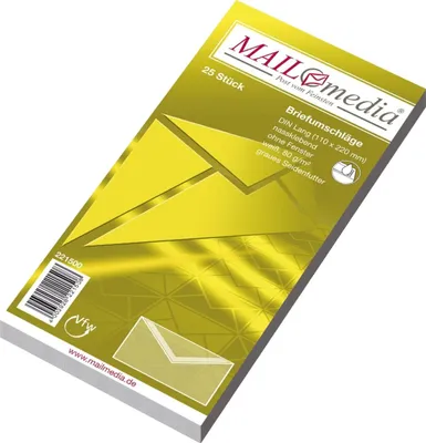 Immagine prodotto di mayer-network 221500 Busta DIN lunga, bianca, w.SF, adesiva, senza finestra, 72 g/m², 25 pz.