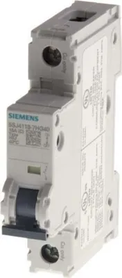 Immagine prodotto di Interruttore Siemens LS C 6A 1 polo 240V 14kA 5SJ4106-7HG (5SJ41067HG40)