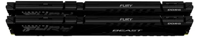 Produktbild von Kingston FURY Beast - DDR5 - Kit - 16 GB: 2 x 8 GB - DIMM 288-PIN - 6000 MHz / PC5-48000 - CL36 - 1.35 V - ungepuffert - on-die ECC - Schwarz