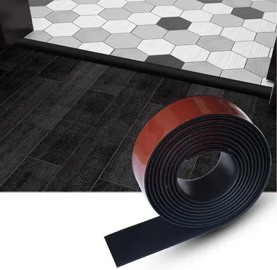 Produktbild von Übergangsleiste für Böden und Türen - Selbstklebender Vinylbodenrand - Spaltverbindungsleiste, 2 m