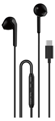 Obrázek produktu pro Sluchátka do uší s připojením USB-C a kabelem, 1,2 m - černá - drátová sluchátka