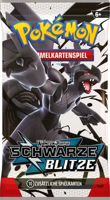 Productafbeelding van Pokémon TCG – Karmesin & Purpur Zwarte Bliksem | Booster | Duits | 10 kaarten + Heartforcards® verzendbescherming