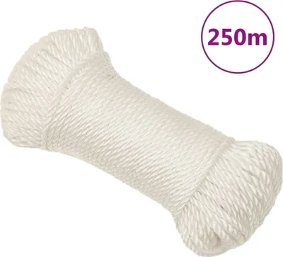 Image de Corde de travail Blanc 6 mm 250 m polypropylène