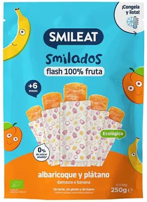 Image de SMILEAT Glace100% fruits à congeler abricot et banane 5 pièces 250 g