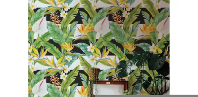Produktbild von Coloray Fototapete 312x219 cm Vlies-Fototapete - Tropiclines.