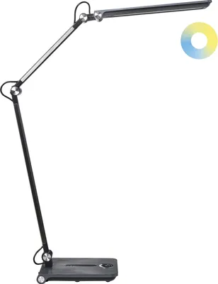 Obrázok produktu pre BELIANI Kancelárska stolná lampa, sivá, na čítanie, nastaviteľné rameno, 5-stupňový stmievač