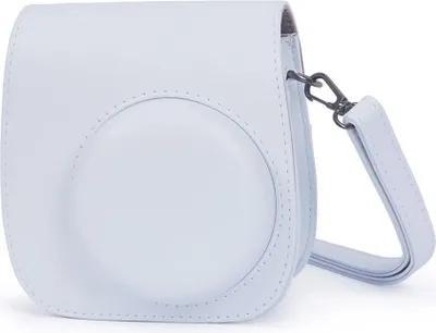Produktbild von Weiße Kameratasche für INSTAX mini 12 mit Riemen, 11,5 x 17,5 x 7,5 cm