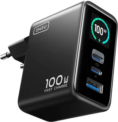 Imagen del producto de CS Cargador USB de 100W, 2 puertos tipo C y 1 puerto tipo A, color