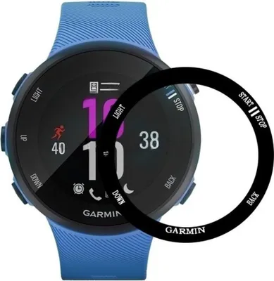 Obrázok produktu pre INF Tvrdené sklo Ochranná fólia kompatibilná s Garmin Vivoactive 5 - Čierny rám, 2 kusy
