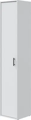 Image de Crucoli - Armoire Polyvalente 1 Porte, 41x206h cm Blanc, 2 Étagères
