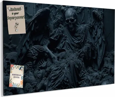 Produktbild von Magnettafel 60x40cm magnetisch & beschreibbar Metall-Board - Skeletthüter