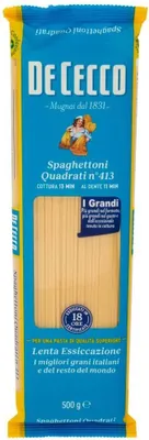 Produktbild von 24x Pasta De Cecco 100% Italienisch Spaghettoni Quadrati N°413 Nudeln 500g + Italian Gourmet Polpa 400g