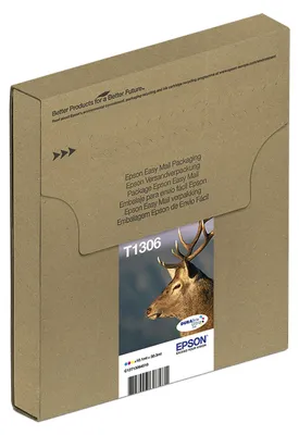 Produktbild von Epson T1306 Multipack Easy Mail Packaging - 3er-Pack - 30.3 ml - Gelb, Cyan, Magenta - original - Box - Tintenpatrone - für Stylus SX535, Stylus Office BX630, BX635, BX935, WorkForce WF-3010, 3520, 3530, 7515