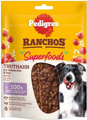 Produktbild von PEDIGREE® RANCHOS™ Superfoods Truthahn mit Cranberries & Reis 70g