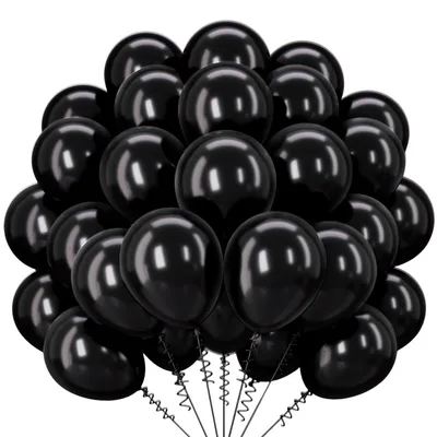 Schwarze Luftballons 30 cm, 60 Stück, für DIY Ballonkette
