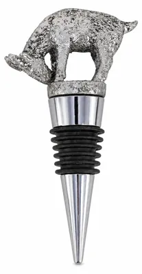 Produktbild von Weinflaschenverschluss Ziege - Silber