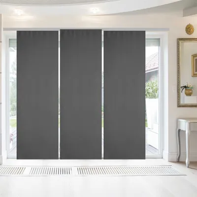 Produktbild von Blickdichter Flächenvorhang / Schiebevorhang ( 3er Pack ) mit Technik - 60x245cm ( Breite x Länge ), Fertiggardine Alessia in vielen Farben