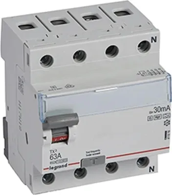 Immagine prodotto di Legrand FI-Schalter, Typ F/G, 10kA, 63A, 4pol, 30mA, 1 Stk.