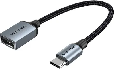 Produktbild von Vention CCWHB-Kabel, USB-C 2.0-Stecker auf USB-A-Buchse OTG, 0,15 m, Grau
