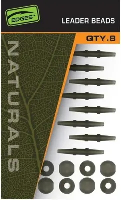 Image de Fox Edges Naturals Leader Beads - 8 Perlen & Sleeves