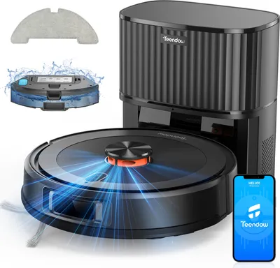 Produktbild von Teendow D10S MAX 2-in-1 Roboterstaubsauger mit Staubbehaelter, 3000 Pa Saugleistung, intelligente Navigation, tierfreundlich, APP- und Sprachsteuerung