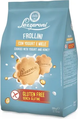 Produktbild von Frollini con Yogurt e Miele glutenfreie Kekse 200g - Lazzaroni