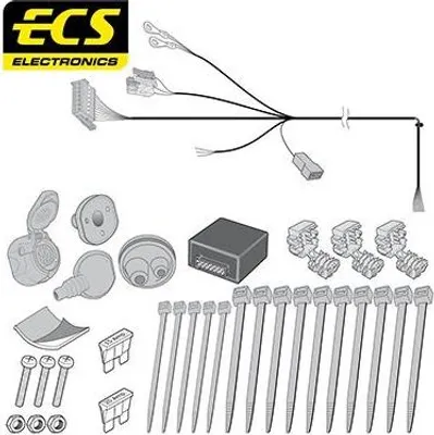 Produktbild von ECS OP-028-BL Elektrosatz Anhängerkupplung E-Satz für OPEL Meriva A (X03) Anhängevorrichtung