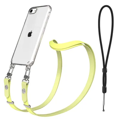 Produktbild von EAZY CASE Handykette magnetisch mit Handyhülle für Apple iPhone SE 2020/2022, iPhone 7 / 8, Crossbody Handyband 1-1,90m verstellbar mit 2 Ösen in Gelb
