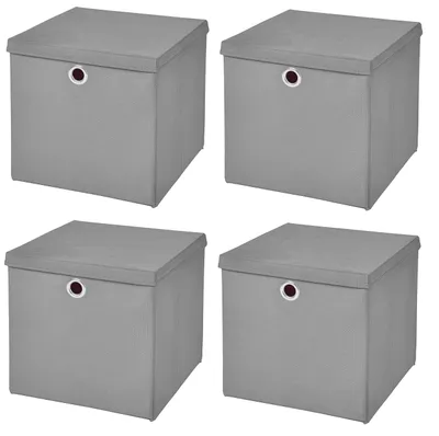 Produktbild von Omgoods – Bunte, faltbare Aufbewahrungsboxen mit Deckel – 28 x 28 x 28 cm