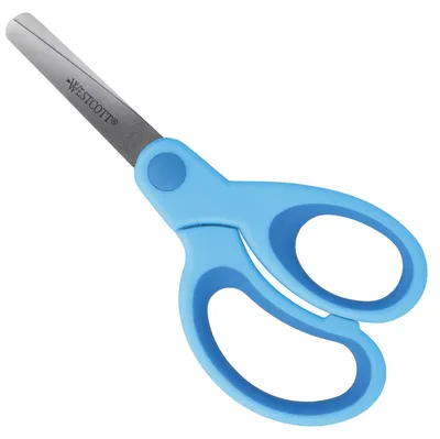 Produktbild von Westcott Softgrip Kinderschere Blau Rechtshänder | Schere mit ergonomischem Grif