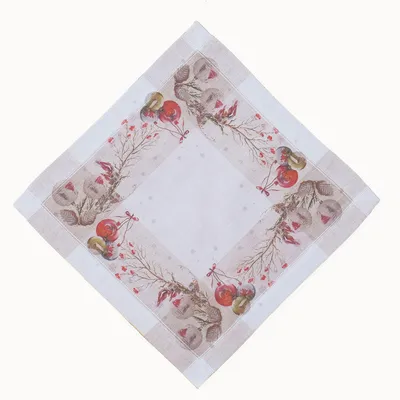 Productafbeelding van Tafelkleed met kerstbalmotief, 35 x 35 cm