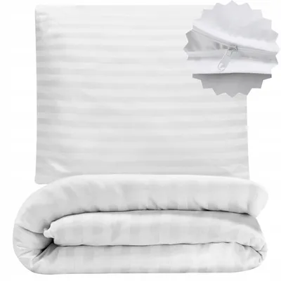 Produktbild von Homeli Hotel Bettwäsche Set Weiß Baumwolle 140x200cm Satin