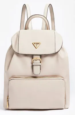 Produktbild von Guess Destiny Frauen Synthetik Rucksack Mit Fronttasche in Beige (0; Beige)