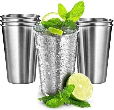 Produktbild von Tagesware- Camping Tasse 350ml - Edelstahl - Stapelbare Tassen