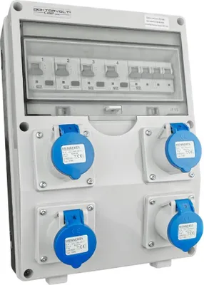 Produktbild von Camping Stromverteiler TD-FI/LS 4x230 Mennekes Steckdosen Doktorvolt 7921