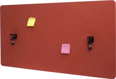 Immagine prodotto di Divisorio acustico per scrivania HWC-G75, bacheca per scrivania con schermo per la privacy, a doppia parete in tessuto/tessuto ~ 60x120cm marrone