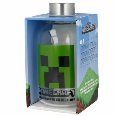 Zdjęcie produktu dla STOR Butelka na wodę Minecraft 620ml - Oficjalny produkt do codziennego użytku