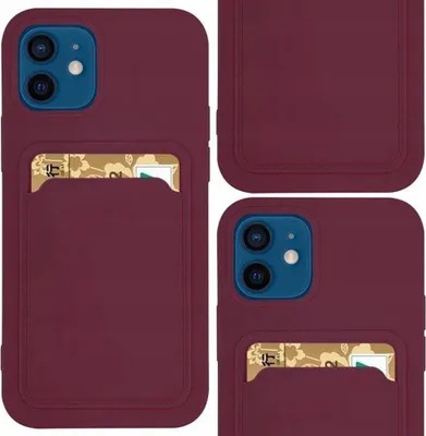 Image de Etui à cartes en silicone avec pochette pour Samsung Galaxy S21+ 5G (S21 Plus 5G) Marron