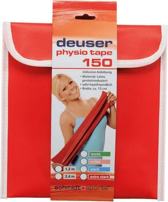 Produktbild von Deuser Physio Tape 150 extra stark 1,2 m rot