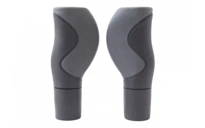 Produktbild von Ergonomische Griffset - 2 Komponenten - 130 130 mm - Schwarzgrau - mit Schneiderkante - Stange -Endkappe