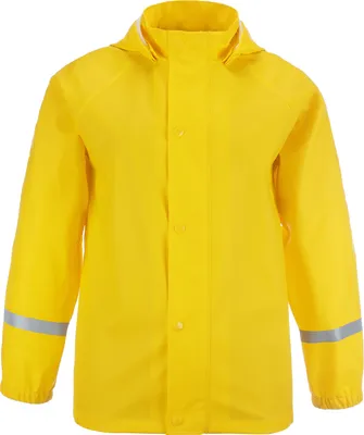 Produktbild von modAS Unisex Kinder Regenjacke - PolyurethanJacke Mädchen Jungen Kapuzenjacke Kinderjacke wasserdicht in Gelb Größe 89-92