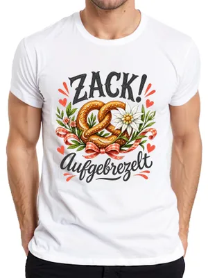 Immagine prodotto di Zack! Maglietta da uomo per l'Oktoberfest, con decorazioni a tema (birra, pretzel, lederhosen, dirndl), bianca, taglia XL