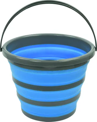 Obrázek produktu pro Skládací kbelík ze silikonu / plastu 10 litrů modrý
