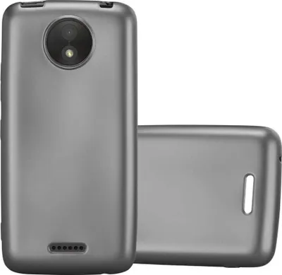 Produktbild von Cadorabo Schutzhülle für Motorola MOTO C PLUS Hülle in Grau Handyhülle TPU Silikon Etui Cover Case