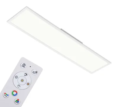 Obrázok produktu pre Briloner LED panel obdĺžnikový 1195x295cm biely RGB CCT stmievateľný 4100 Lumen 3000-6500K plastový ultraplochý
