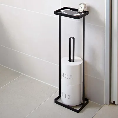 Obrázek produktu pro Zásobník na toaletní papír s policí Yamazaki Tower, černý