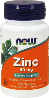 Produktbild von Zinkgluconat 50 mg 100 Tabletten Now Foods