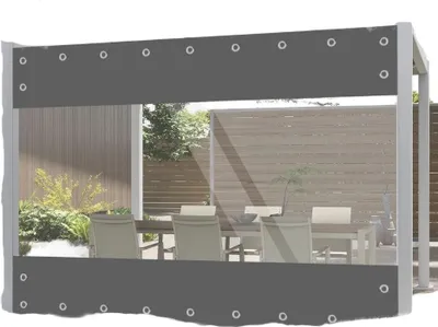 Obrázek produktu pro PVC plachta, odolná proti povětrnostním vlivům, odolná proti UV záření, šedá, H3xW3M